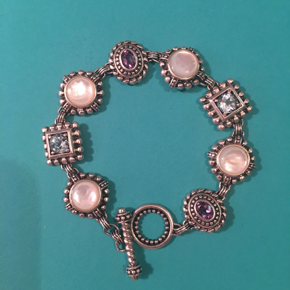 Sterling Silver Bracelet Gem Artisan Collection - Picture 1 of 8